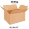 10 pcs Durable Corrugated Shipping Boxes 24 x 18 x 12 Inch for Secure Packing and Storage